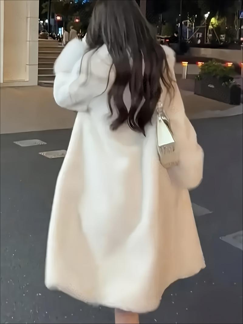 Women's Elegant White Faux Fur Coat High Quality Warm Winter Jacket Dual Purpose for Casual Formal Dinner Long Sleeve Soft Stylish Outerwear Pair with Statement Earrings Womenswear Tops Basic Minimalist winter clothes women winter coats women Women's Elegant White Faux Fur Coat High Quality Warm Winter Jacket Dual Purpose for Casual Formal Dinner Long Sleeve Soft Stylish Outerwear Pair with Statement Earrings Womenswear Tops Basic Minimalist winter clothes women winter coats women