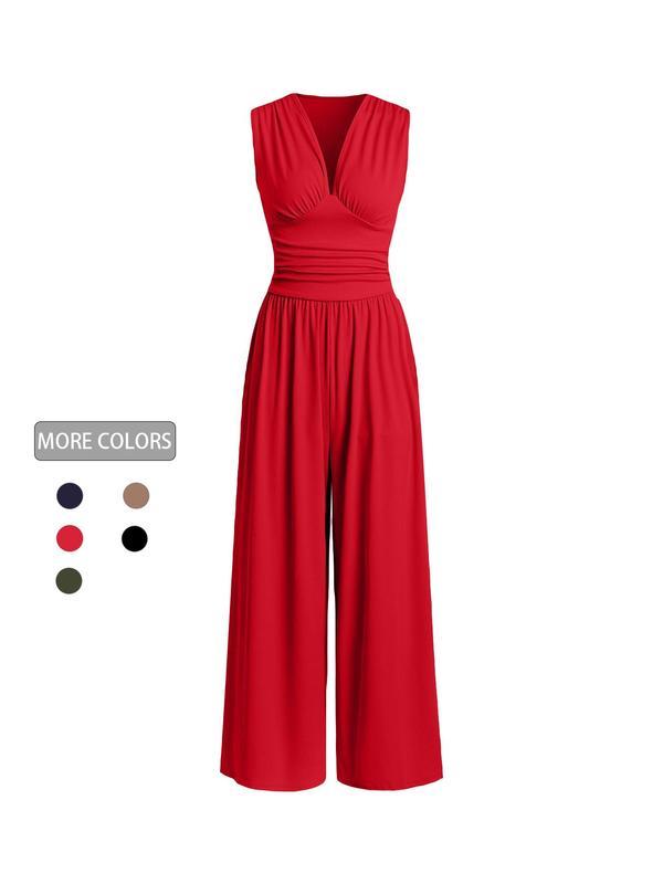 2026 Women's new jumpsuit with pockets Jumpsuit