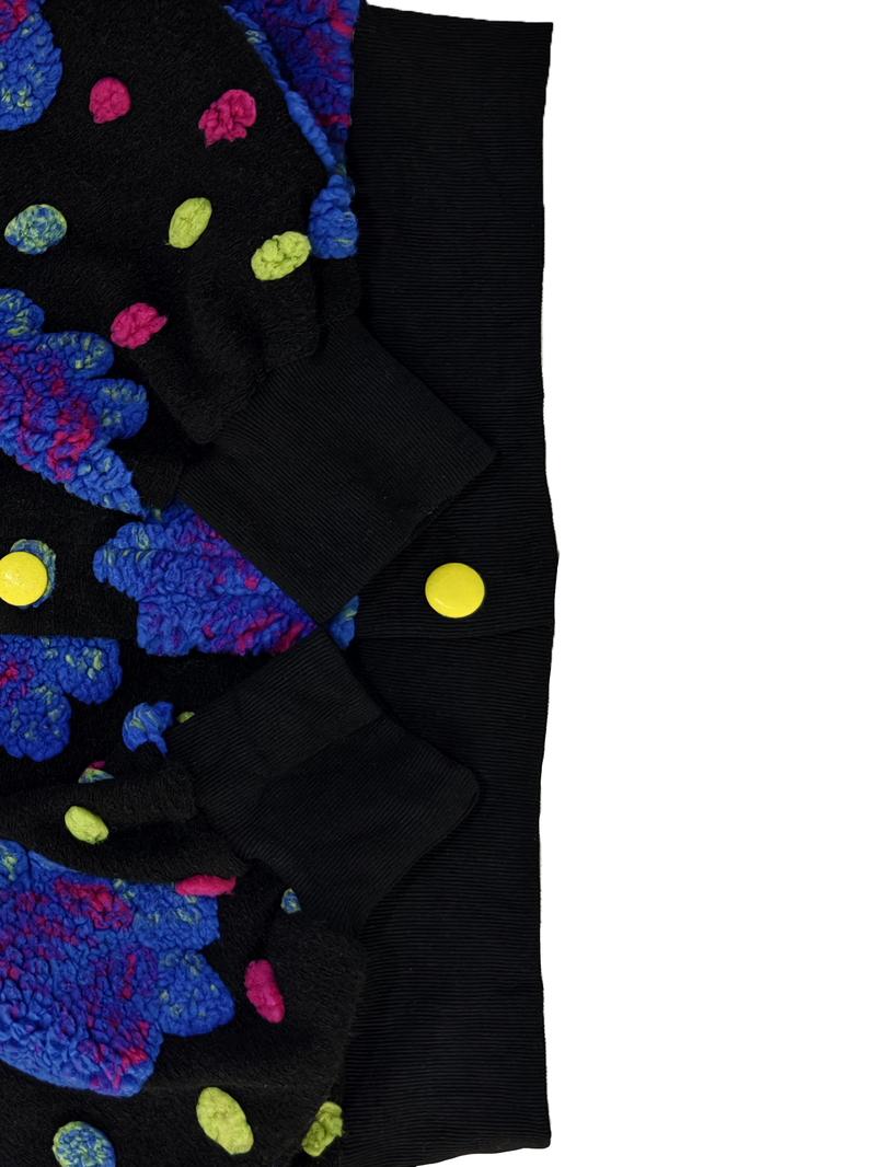 【Plus Size】 Floral Print Button Front Crop Jacket, Casual Long Sleeve Open Front Outerwear for Fall & Winter, Coat, Women's Clothes for Daily Wear, Clothing, Womenswear 【Plus Size】 Floral Print Button Front Crop Jacket, Casual Long Sleeve Open Front Outerwear for Fall & Winter, Coat, Women's Clothes for Daily Wear, Clothing, Womenswear