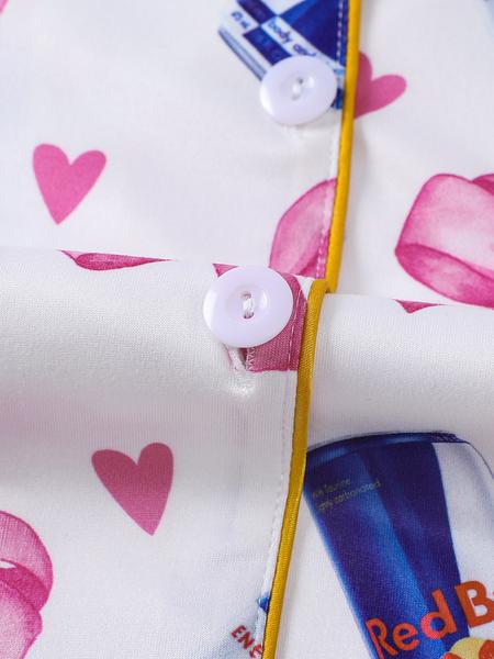 women's 2-piece set with bow and heart design, long sleeve top, long pants with small pockets, comfortable, Soft-Touch Fabric, elastic waistband, suitable for all seasons, casual loungewear, pajamas women's 2-piece set with bow and heart design, long sleeve top, long pants with small pockets, comfortable, Soft-Touch Fabric, elastic waistband, suitable for all seasons, casual loungewear, pajamas