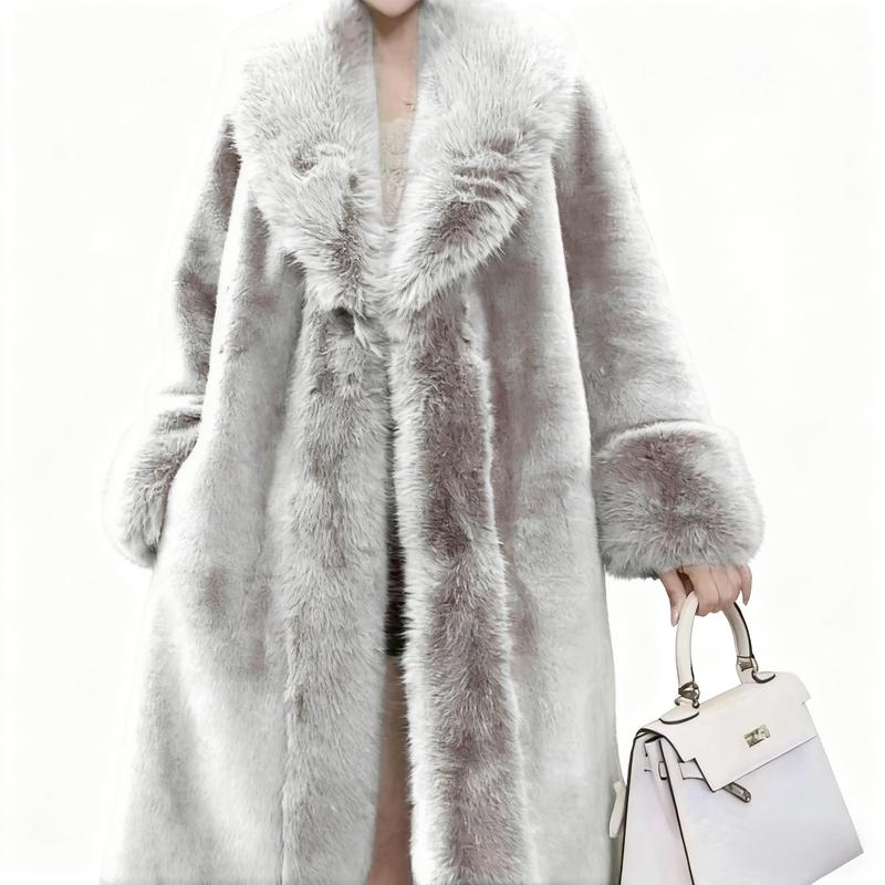Women's Elegant White Faux Fur Coat High Quality Warm Winter Jacket Dual Purpose for Casual Formal Dinner Long Sleeve Soft Stylish Outerwear Pair with Statement Earrings Womenswear Tops Basic Minimalist winter clothes women winter coats women Women's Elegant White Faux Fur Coat High Quality Warm Winter Jacket Dual Purpose for Casual Formal Dinner Long Sleeve Soft Stylish Outerwear Pair with Statement Earrings Womenswear Tops Basic Minimalist winter clothes women winter coats women