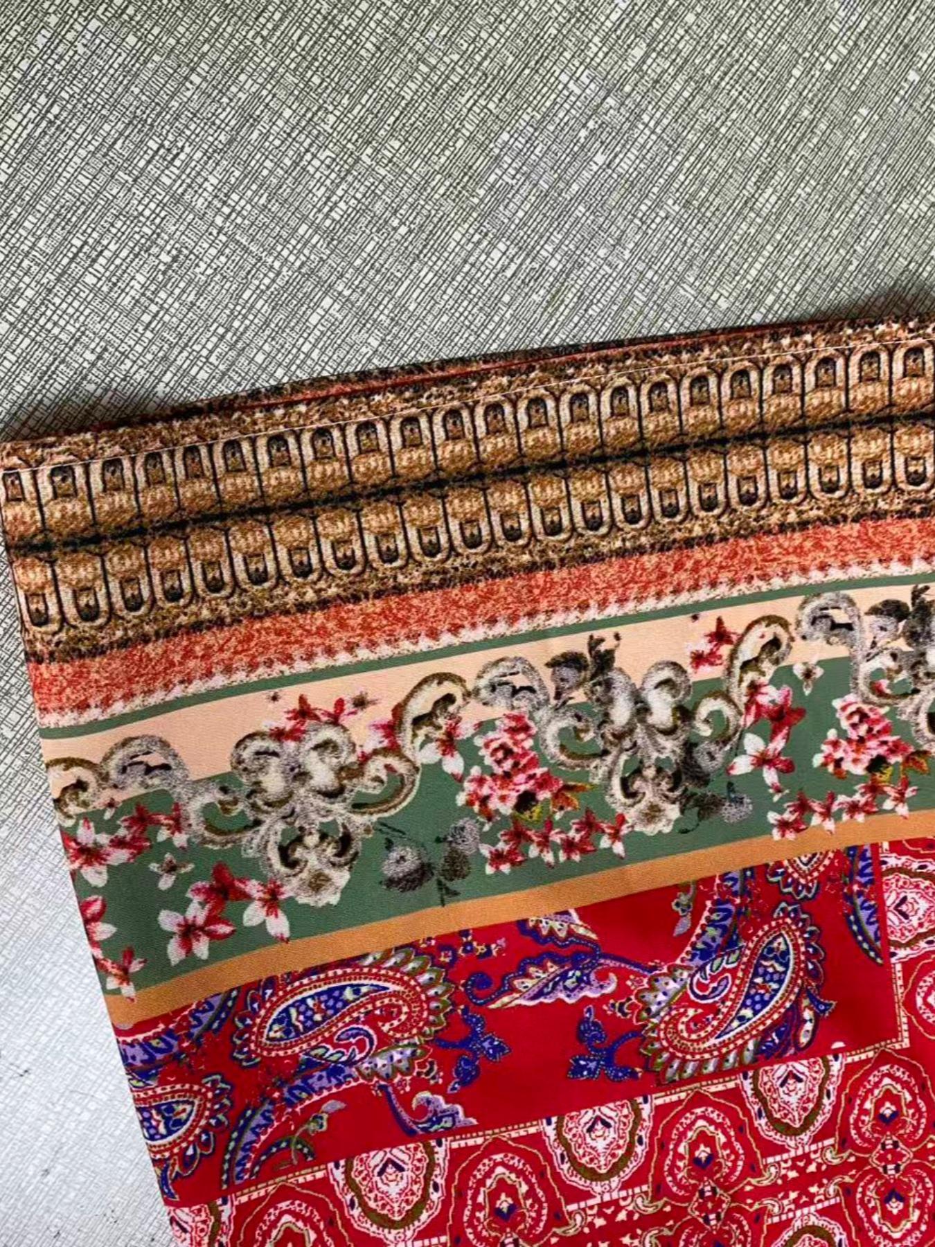 Bohemian Print Beaded Kaftan Dress, Long Evening Abaya Style Jalabiya, New Middle Eastern Women Fashion, Elegant Party Wear, Ethnic Print Kaftan Bohemian Print Beaded Kaftan Dress, Long Evening Abaya Style Jalabiya, New Middle Eastern Women Fashion, Elegant Party Wear, Ethnic Print Kaftan