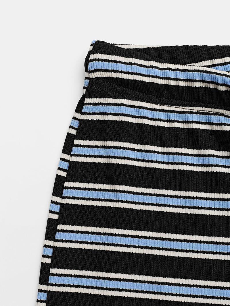 Women's Casual Colorblock Striped Long Sleeve Top & Loose-Fit Pants Set, Perfect for Holidays, Commuting, Daily Wear Women's Casual Colorblock Striped Long Sleeve Top & Loose-Fit Pants Set, Perfect for Holidays, Commuting, Daily Wear