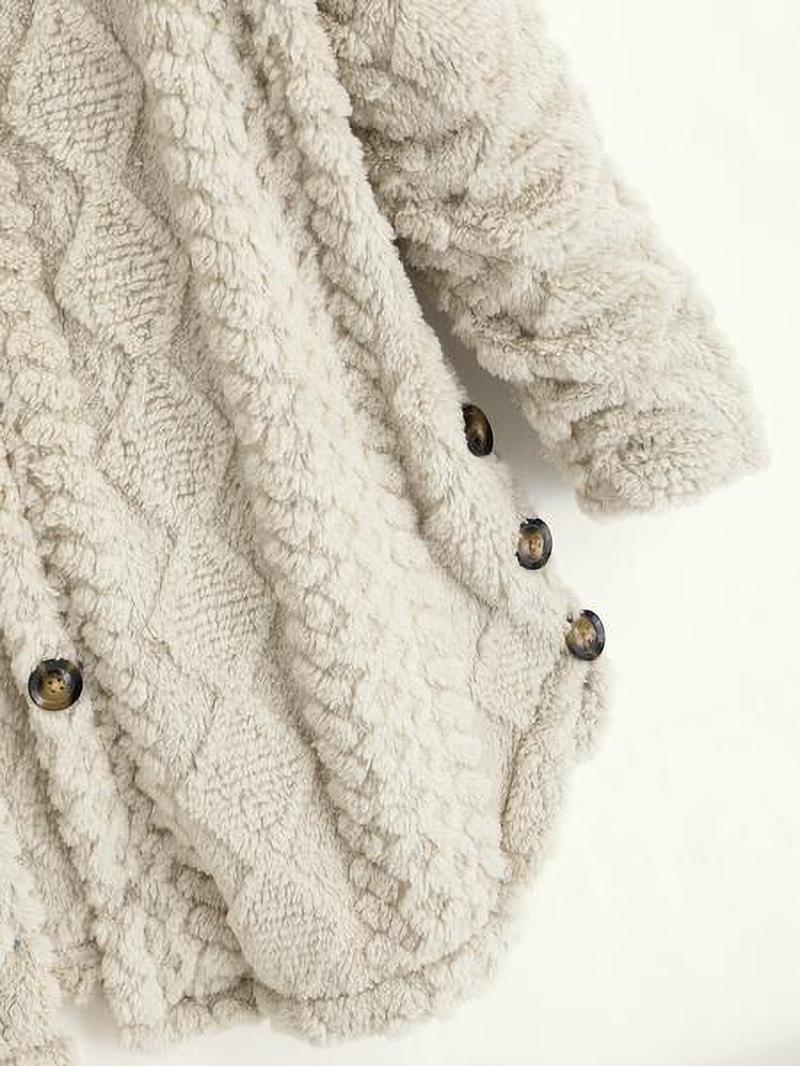 Women's Solid Color Fuzzy Hooded Jacket, Casual Long Sleeve Outerwear for Daily Wear, Ladies Clothes for All Seasons Women's Solid Color Fuzzy Hooded Jacket, Casual Long Sleeve Outerwear for Daily Wear, Ladies Clothes for All Seasons