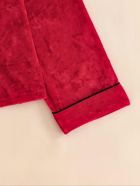 Women's Elegant Winter Pajama Set, Fitted Long Sleeve Button-Up Top & Warm Pants, Comfortable Home Wear for Cold Weather Women's Elegant Winter Pajama Set, Fitted Long Sleeve Button-Up Top & Warm Pants, Comfortable Home Wear for Cold Weather