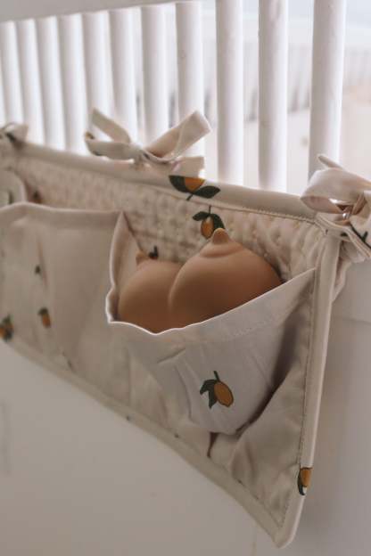 QUILTED BED POCKETS - lemon