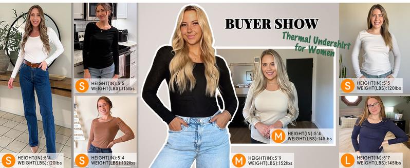 Women Long Sleeve Thermal Shirt Fleece Lined Undershirt Ultra Soft Base Layer Tops for Women Cold Weather Women Long Sleeve Thermal Shirt Fleece Lined Undershirt Ultra Soft Base Layer Tops for Women Cold Weather