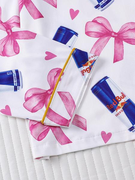 women's 2-piece set with bow and heart design, long sleeve top, long pants with small pockets, comfortable, Soft-Touch Fabric, elastic waistband, suitable for all seasons, casual loungewear, pajamas women's 2-piece set with bow and heart design, long sleeve top, long pants with small pockets, comfortable, Soft-Touch Fabric, elastic waistband, suitable for all seasons, casual loungewear, pajamas