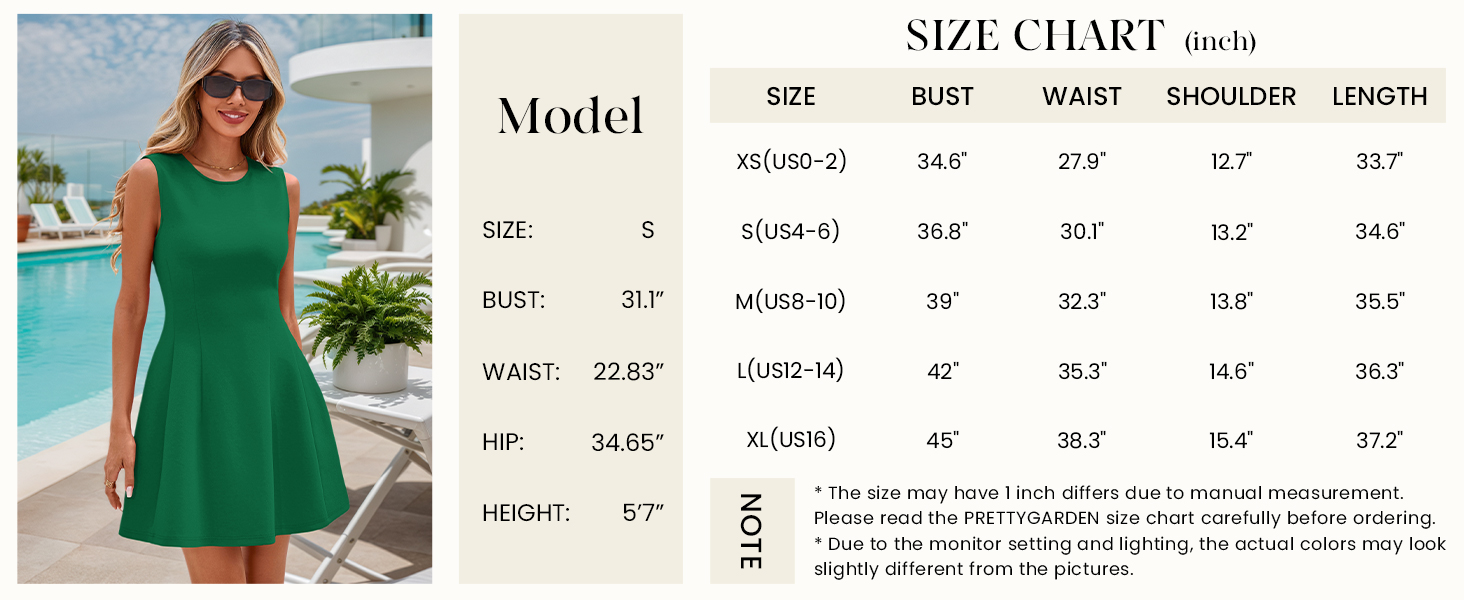 PRETTYGARDEN Women's A Line Tank Top Dress