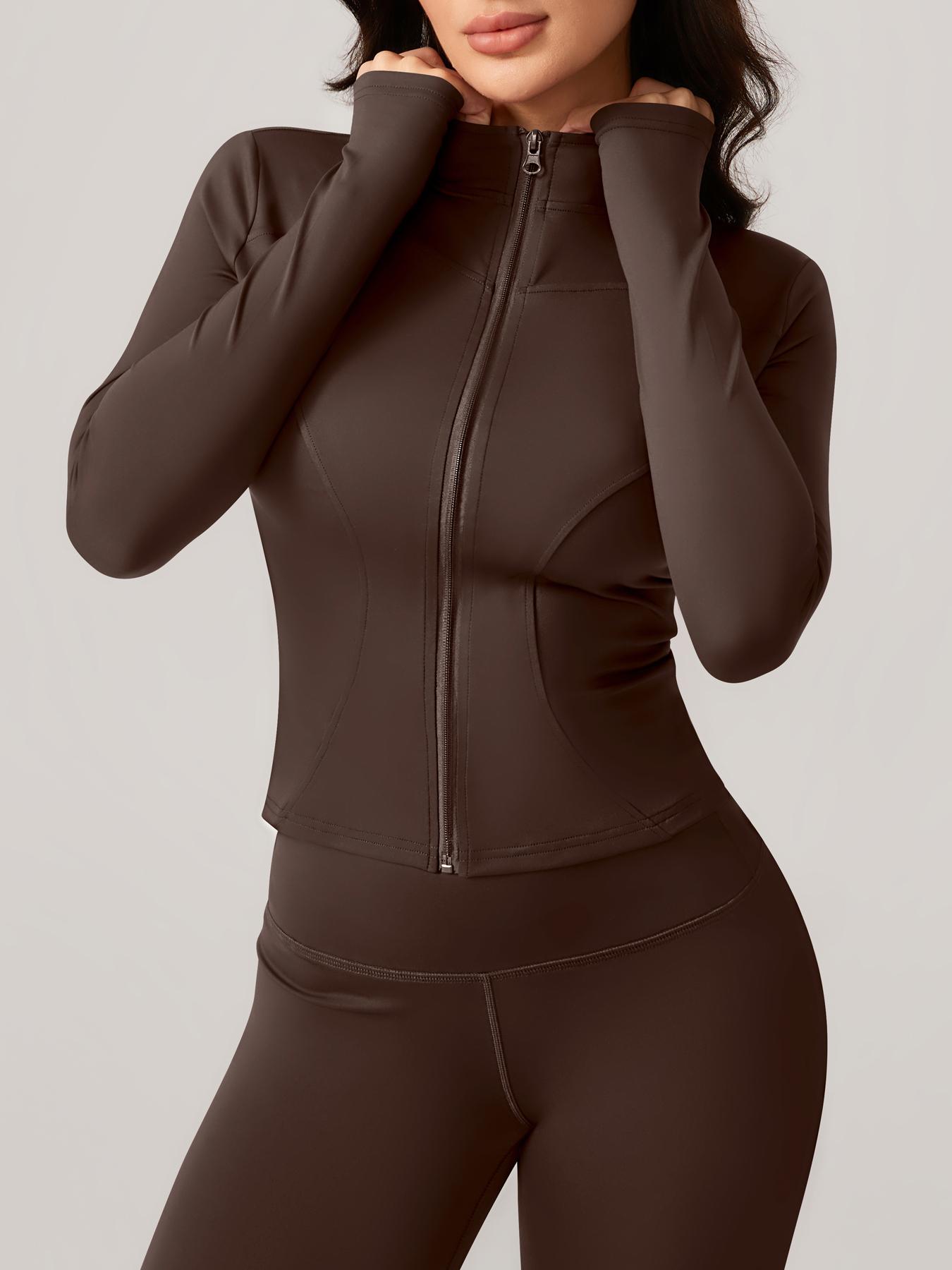 Women's Two-Piece Slim-Fitting Workout Set, Long Sleeve Top and Below-Ankle Sports Pants with Natural Waistline, All-Season Wearable Comfort Tracksuit Set, Stretchy Suit Set, Sportswear Set