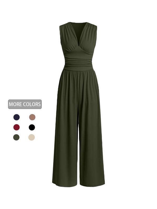 2026 Women's new jumpsuit with pockets Jumpsuit