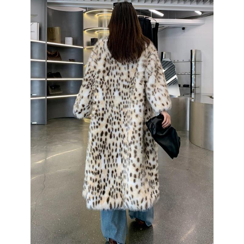It's2022 Women's Leopard Print Faux Fur Coat Long Sleeve Waterfall Collar Fuzzy Coat for Fall & Winter Loose-Fitting Elegant Fit Daily Wear Jacket Soft & Comfortable Multicolor Outerwear It's2022 Women's Leopard Print Faux Fur Coat Long Sleeve Waterfall Collar Fuzzy Coat for Fall & Winter Loose-Fitting Elegant Fit Daily Wear Jacket Soft & Comfortable Multicolor Outerwear