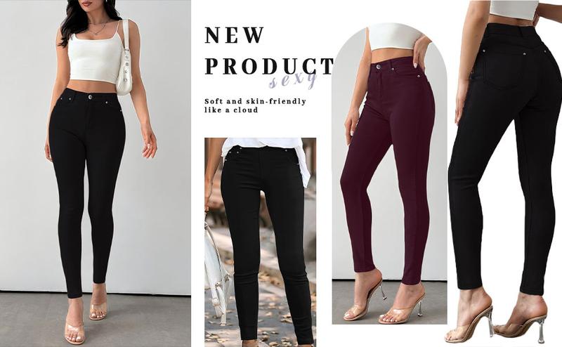 GILIPUR Y2K Women's Plain Pocket Button Leggings, Casual Comfy Skinny Pants for Yoga Gym Workout, Ladies Bottoms for Fall & Winter,T-Chic GILIPUR Y2K Women's Plain Pocket Button Leggings, Casual Comfy Skinny Pants for Yoga Gym Workout, Ladies Bottoms for Fall & Winter,T-Chic