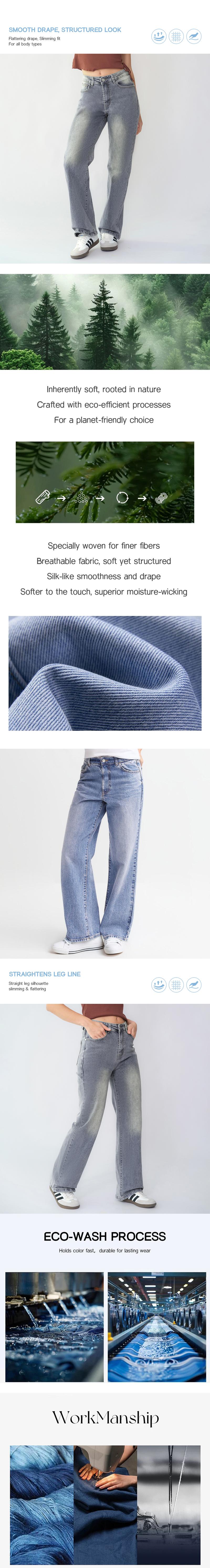 KatchMe Women's Minimalist High Waist Denim Stretch Wide Leg Jeans, Trendy Multi-Pocket Denim Trousers for Women, Classic Women's Pants, Street Womenswear KatchMe Women's Minimalist High Waist Denim Stretch Wide Leg Jeans, Trendy Multi-Pocket Denim Trousers for Women, Classic Women's Pants, Street Womenswear