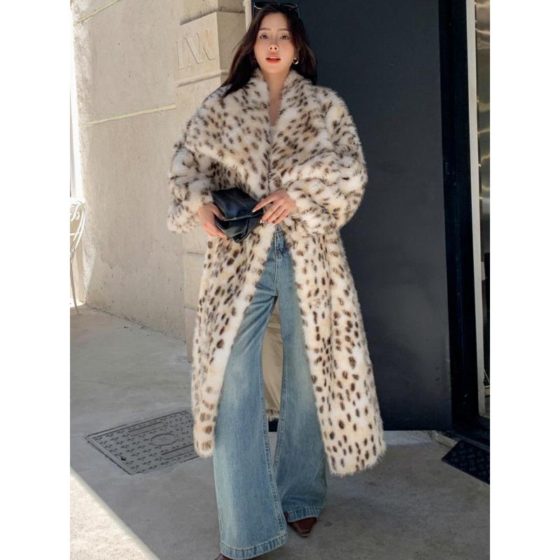 It's2022 Women's Leopard Print Faux Fur Coat Long Sleeve Waterfall Collar Fuzzy Coat for Fall & Winter Loose-Fitting Elegant Fit Daily Wear Jacket Soft & Comfortable Multicolor Outerwear It's2022 Women's Leopard Print Faux Fur Coat Long Sleeve Waterfall Collar Fuzzy Coat for Fall & Winter Loose-Fitting Elegant Fit Daily Wear Jacket Soft & Comfortable Multicolor Outerwear