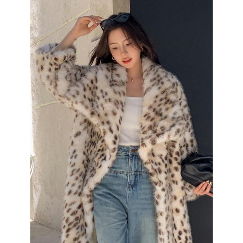 It's2022 Women's Leopard Print Faux Fur Coat Long Sleeve Waterfall Collar Fuzzy Coat for Fall & Winter Loose-Fitting Elegant Fit Daily Wear Jacket Soft & Comfortable Multicolor Outerwear It's2022 Women's Leopard Print Faux Fur Coat Long Sleeve Waterfall Collar Fuzzy Coat for Fall & Winter Loose-Fitting Elegant Fit Daily Wear Jacket Soft & Comfortable Multicolor Outerwear