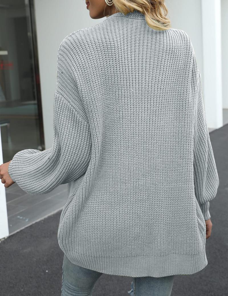 BIGWIG autumn women's long cardigan, batwing sleeves, front placket, ribbed knitted oversized sweater with pockets, light and soft knitted cardigan jacket, light autumn long-sleeved pocket jacket, lantern sleeve long-sleeved sweater, street style jacket BIGWIG autumn women's long cardigan, batwing sleeves, front placket, ribbed knitted oversized sweater with pockets, light and soft knitted cardigan jacket, light autumn long-sleeved pocket jacket, lantern sleeve long-sleeved sweater, street style jacket