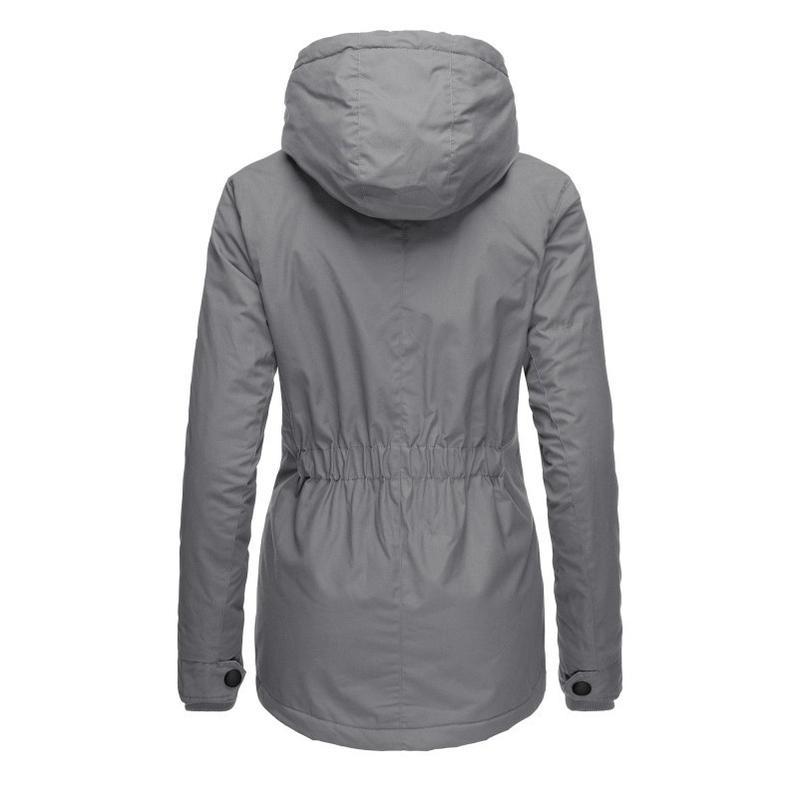 Winter Thickened Cotton Parka with Fleece Lining Hooded Warm Coat Mid-Length Women's Fitted Long Sleeve Outerwear Black Imitation Fur Tops for Casual Basic Minimalist Womenswear Elegance Style - Jackets Winter Thickened Cotton Parka with Fleece Lining Hooded Warm Coat Mid-Length Women's Fitted Long Sleeve Outerwear Black Imitation Fur Tops for Casual Basic Minimalist Womenswear Elegance Style - Jackets