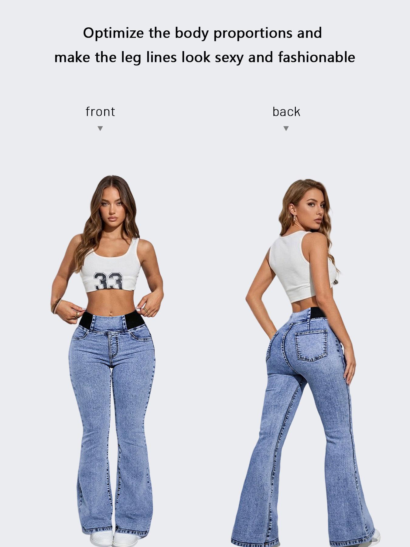 GILIPUR Y2K 2026 Women's Back Shirred Jeans,Mid-To-High Waist Elasticity Waist Flared Jeans,With Pockets,Light Blue Washing Process,Women's Bell-Bottoms Wide-Leg Jeans,Waist-Cinching Design,Yes Denim,Bootcut Jeans,Yess Denim,Red Boots Outfit Tiana,T-Chic GILIPUR Y2K 2026 Women's Back Shirred Jeans,Mid-To-High Waist Elasticity Waist Flared Jeans,With Pockets,Light Blue Washing Process,Women's Bell-Bottoms Wide-Leg Jeans,Waist-Cinching Design,Yes Denim,Bootcut Jeans,Yess Denim,Red Boots Outfit Tiana,T-Chic