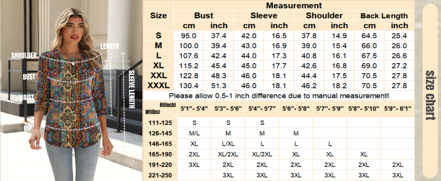 Zeagoo 3/4 Sleeve Tops for Women Basic Crew Neck Work Blouses