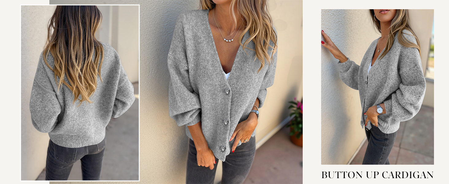 Button Down Cardigan Sweaters For Women, Oversized Cardigan Sweaters For Women