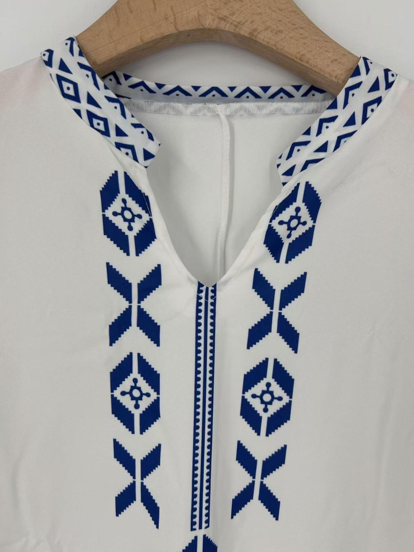 Women's Digital Print Dress, Middle Eastern Style Woven Fabric Long Sleeve A-Line Dress, Fitted Casual Fashion for Spring & Fall Seasons, Womenswear Women's Digital Print Dress, Middle Eastern Style Woven Fabric Long Sleeve A-Line Dress, Fitted Casual Fashion for Spring & Fall Seasons, Womenswear