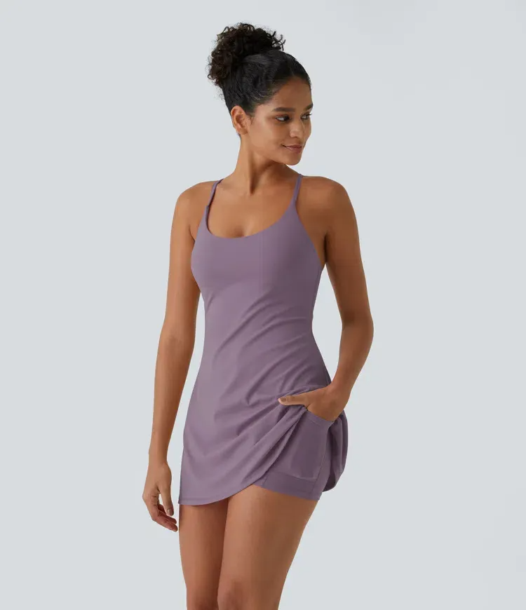 2026 Halara🔥Flash Sale⚡ Softlyzero Plush Backless Active Dress-Easy Peezy