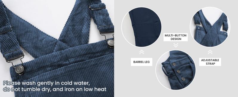 Yeokou TikTokShopBlackFriday Corduroy Overalls for Women Barrel Wide Leg Bib Corduroy Pants Women Adjustable Romper Jumpsuit with Pockets Yeokou TikTokShopBlackFriday Corduroy Overalls for Women Barrel Wide Leg Bib Corduroy Pants Women Adjustable Romper Jumpsuit with Pockets