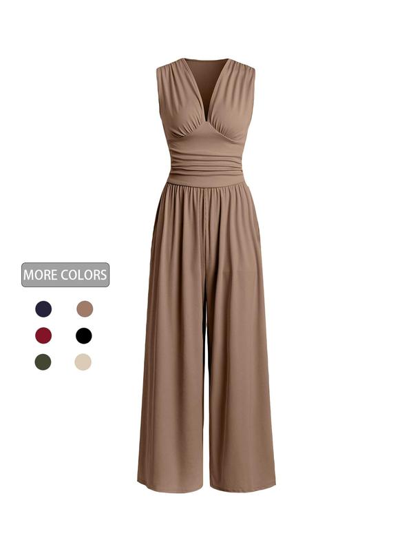 2026 Women's new jumpsuit with pockets Jumpsuit
