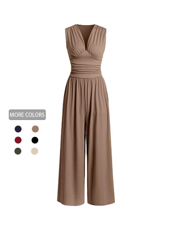 2026 Women's new jumpsuit with pockets Jumpsuit