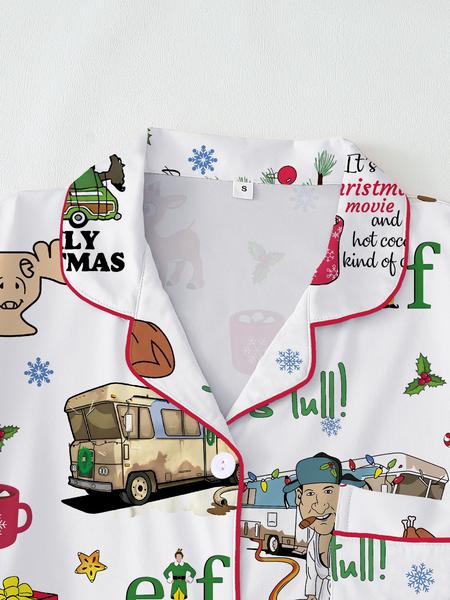 【Christmas Pajamas】Women's Christmas Pajama Set, Elegant Long Sleeve Top & Pants, Comfortable Home Wear, Fall Winter, Cute Holiday Gift Idea,christmas movie,Pajama Day,Pajama Party,christmas Vacation,EIF,Clark Christmas, Loungewear 【Christmas Pajamas】Women's Christmas Pajama Set, Elegant Long Sleeve Top & Pants, Comfortable Home Wear, Fall Winter, Cute Holiday Gift Idea,christmas movie,Pajama Day,Pajama Party,christmas Vacation,EIF,Clark Christmas, Loungewear