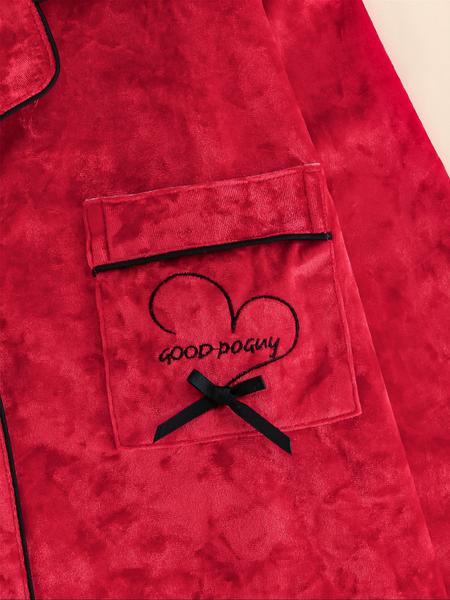 Women's Elegant Winter Pajama Set, Fitted Long Sleeve Button-Up Top & Warm Pants, Comfortable Home Wear for Cold Weather Women's Elegant Winter Pajama Set, Fitted Long Sleeve Button-Up Top & Warm Pants, Comfortable Home Wear for Cold Weather