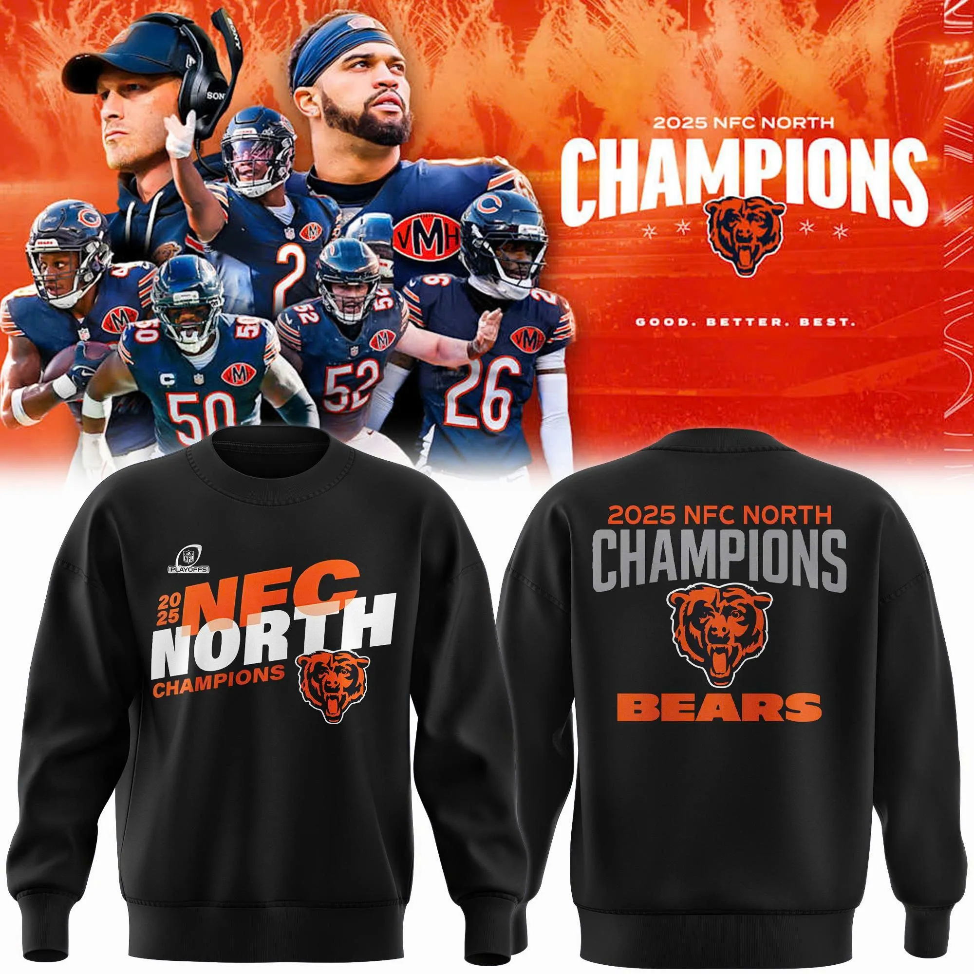 Bears 2025 NFC NORTH Champions Sweatshirt