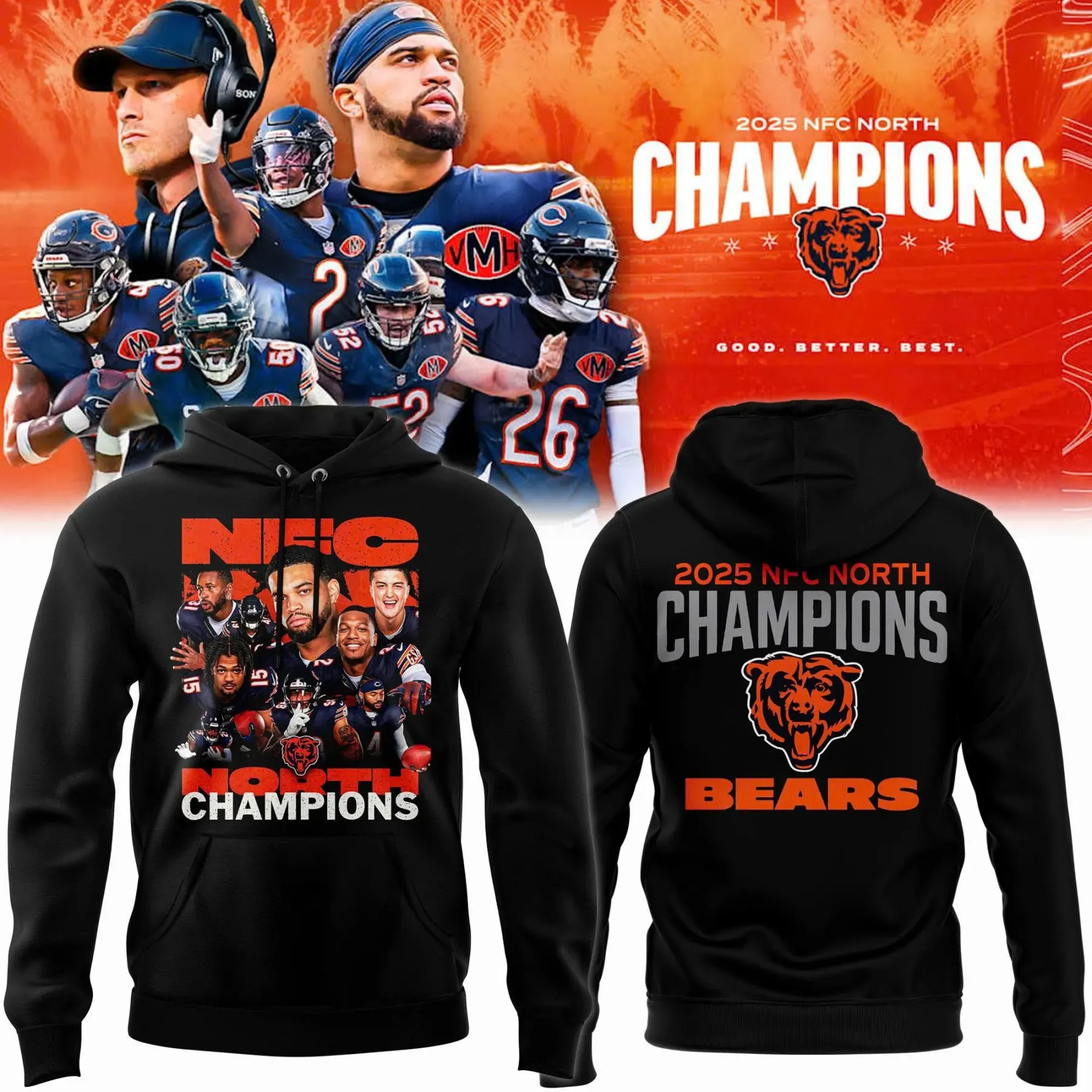 Bears 2025 NFC NORTH Champions Sweatshirt 2