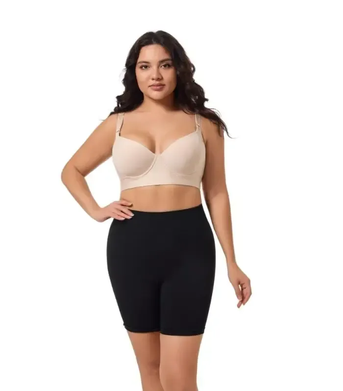 Back Smoothing Bra PushUp Plus Size Bra HideBack Fat NoUnderwear Simple Wireless3/4Coverage Comfort Seamless Bra