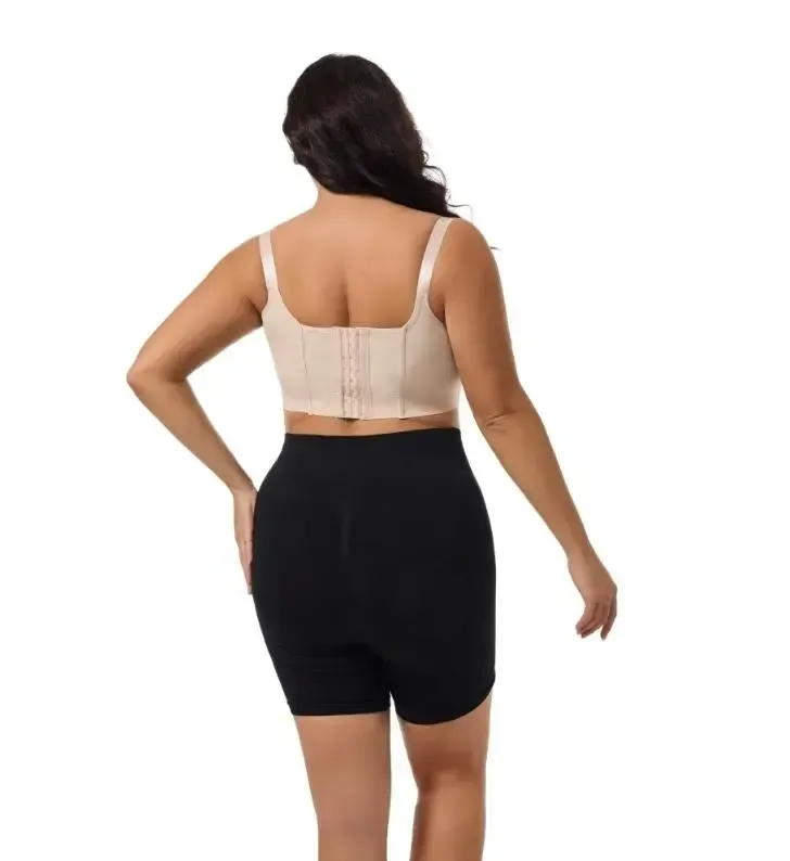 Back Smoothing Bra PushUp Plus Size Bra HideBack Fat NoUnderwear Simple Wireless3/4Coverage Comfort Seamless Bra