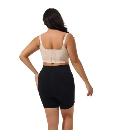 Back Smoothing Bra PushUp Plus Size Bra HideBack Fat NoUnderwear Simple Wireless3/4Coverage Comfort Seamless Bra