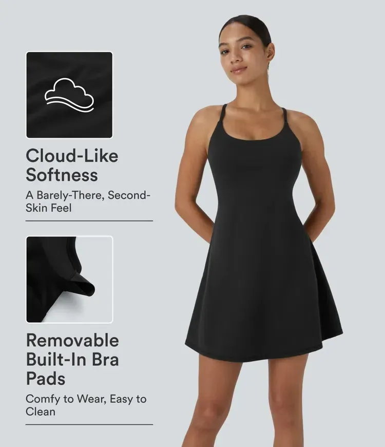 2026 Halara🔥Flash Sale⚡ Softlyzero Plush Backless Active Dress-Easy Peezy