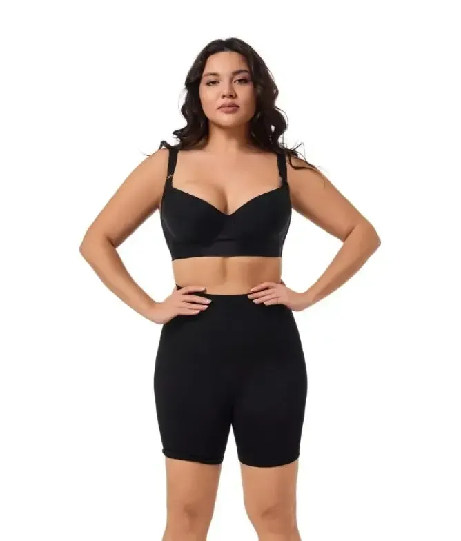 Back Smoothing Bra PushUp Plus Size Bra HideBack Fat NoUnderwear Simple Wireless3/4Coverage Comfort Seamless Bra