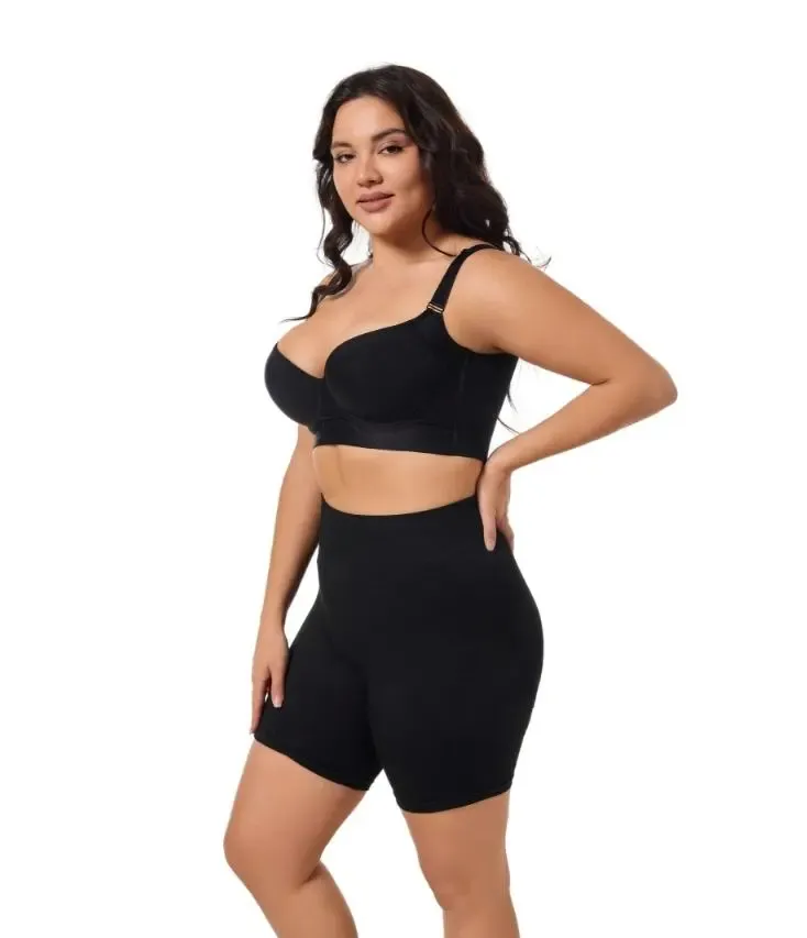 Back Smoothing Bra PushUp Plus Size Bra HideBack Fat NoUnderwear Simple Wireless3/4Coverage Comfort Seamless Bra