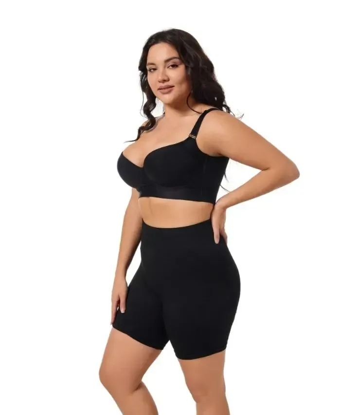 Back Smoothing Bra PushUp Plus Size Bra HideBack Fat NoUnderwear Simple Wireless3/4Coverage Comfort Seamless Bra