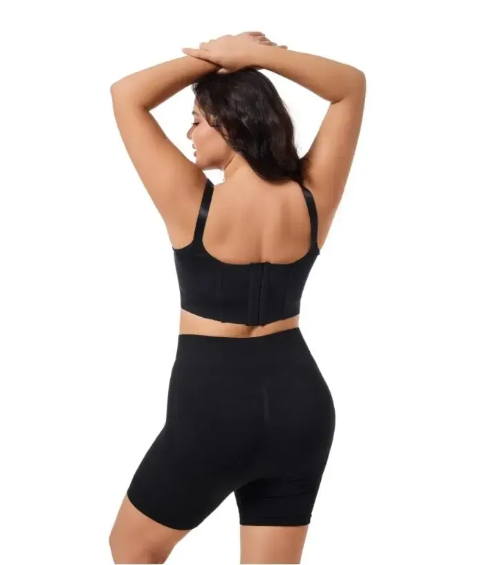 Back Smoothing Bra PushUp Plus Size Bra HideBack Fat NoUnderwear Simple Wireless3/4Coverage Comfort Seamless Bra