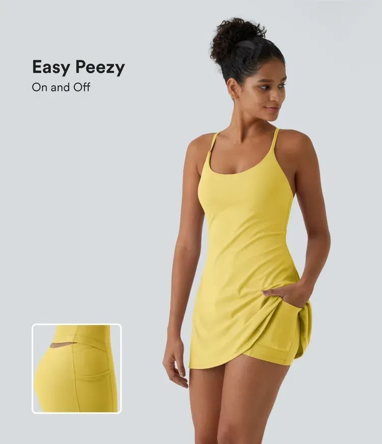 2026 Halara🔥Flash Sale⚡ Softlyzero Plush Backless Active Dress-Easy Peezy
