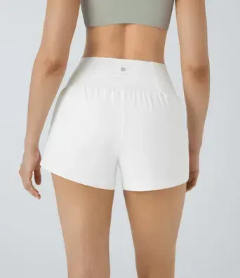 2026🔥Halara UK Super High Waisted Back Pocket & Side Hidden Pocket 2-in-1 Yoga Shorts