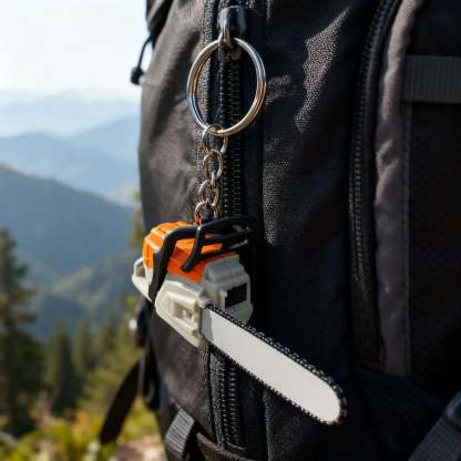 🔥🔧 Chainsaw Keychain | Portable Chainsaw Key Ring