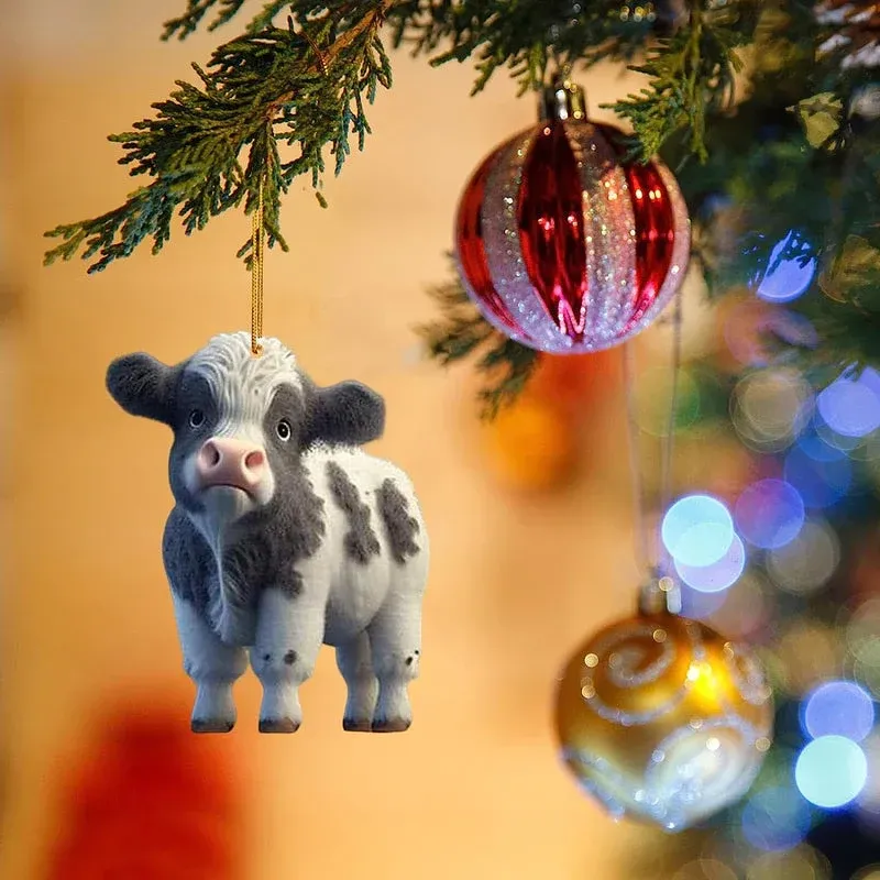 🎅 Christmas Hot Sale-🐮Cartoon Cow Decorative Ornament🐮