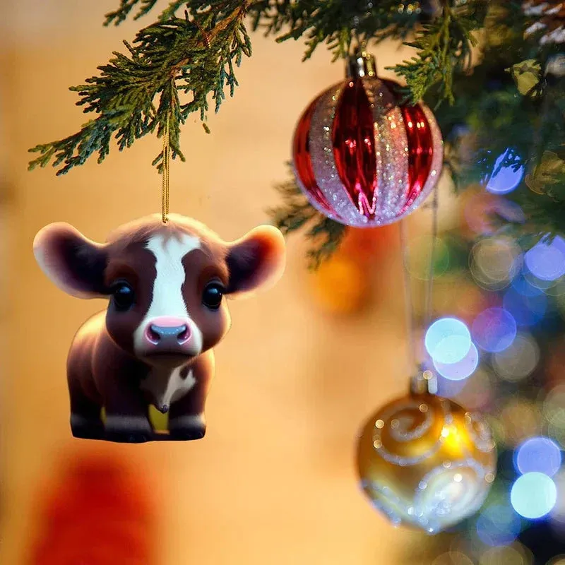 🎅 Christmas Hot Sale-🐮Cartoon Cow Decorative Ornament🐮