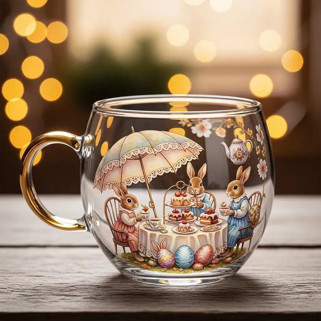 🎅Early Christmas Sale 49% OFF☕Festive Painted Glass Mug