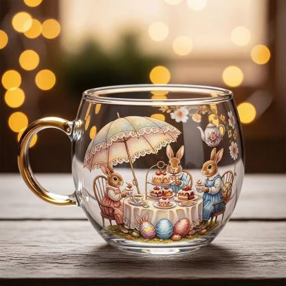 🎅Early Christmas Sale 49% OFF☕Festive Painted Glass Mug