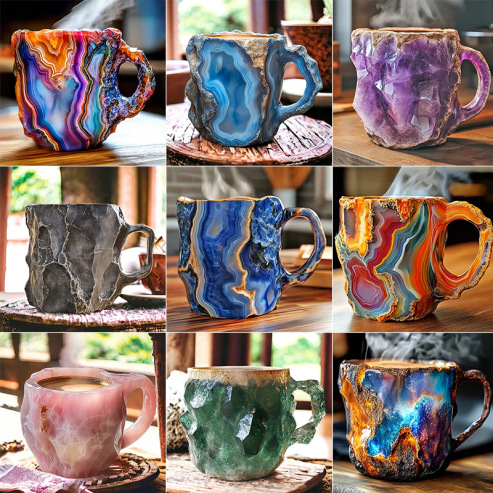 (🌲Early Christmas Sale ) ✨️2025 New Mineral Crystal Coffee Mugs☕